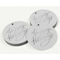 thumbnail image 3 of Inkdotpot Happy Holiday Bottle Tag Real Silver Foil Favor Hang Tags 100 Pack, 3 of 7