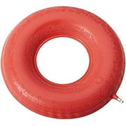 DMI Inflatable Ring Donut Seat Cushion Pillow for Hemorrhoid, Pregnancy, and Tailbone Pain, Red, 18 in