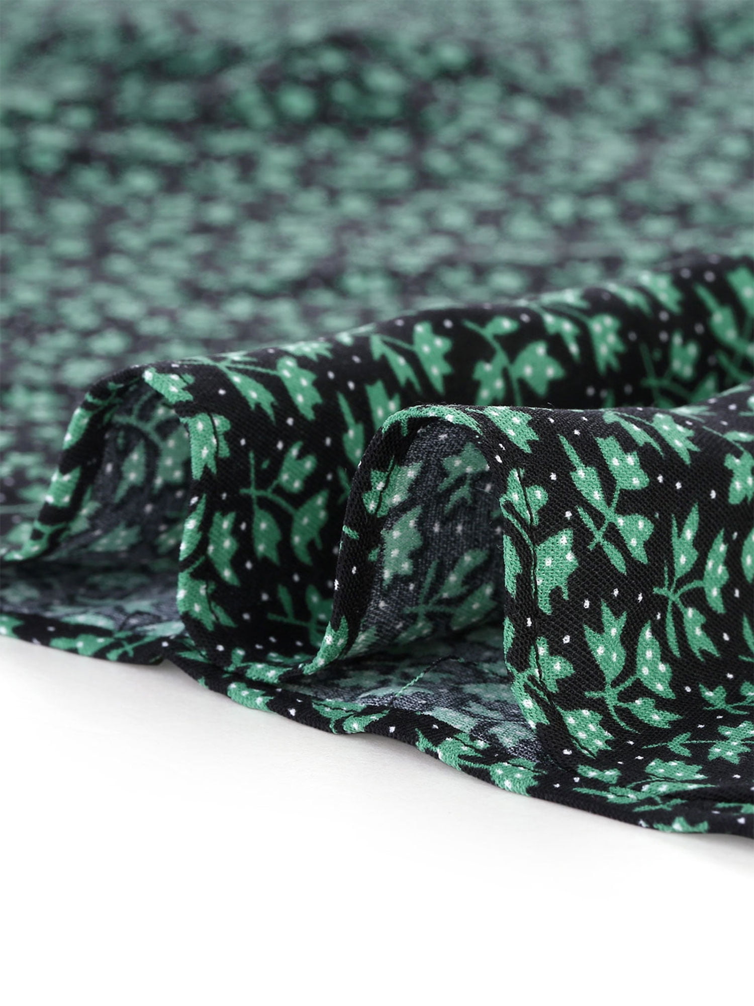 DARING DIVA Women's Elastic Waist A-Line Floral Print Midi Skirt XS Green