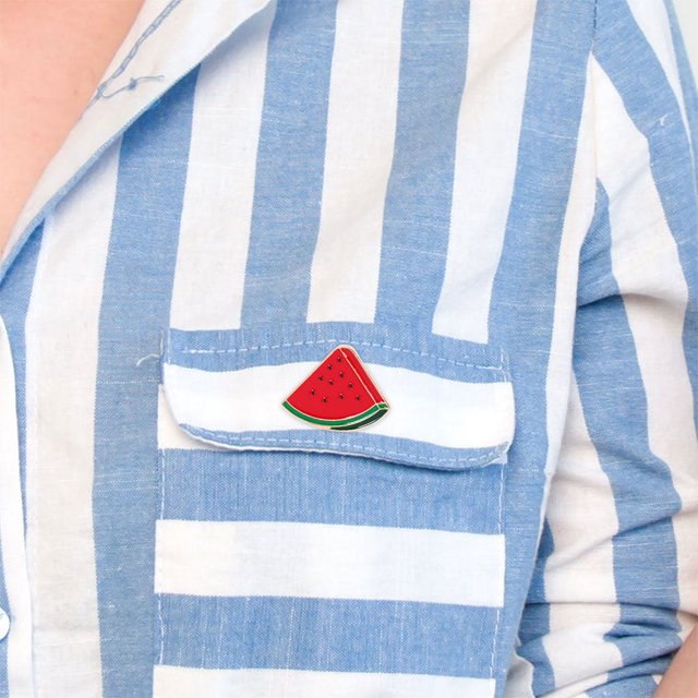 unbranded 12Ud Pin Sandía En Aleación Para Decorar Camisas Y Cardigans