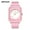 Pink, variant on Square Quartz Watch – Minimalist Design with PU Leather Strap and 50m Waterproof Rating