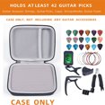 thumbnail image 4 of Guitar Pick Holder Case Compatible with Fender, ChromaCast, D'Addario, JIM DUNLOP, Bolopick, Guitar Accessory Storage Pouch (Black), 4 of 5