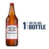 Budweiser Lager Beer 32 fl oz 1 Glass Bottle, Domestic Lager, 5% ABV