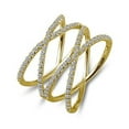 thumbnail image 3 of Lafonn Classic Sterling Silver Gold Plated Simulated Diamond Ring (0.92 CTTW), 3 of 5