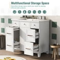 thumbnail image 3 of Bellemave 36" Bathroom Vanity with Sink, Free Standing Single Bathroom Vanity Set with 1 Cabinet and 3 Drawers, Wooden Bathroom Cabinet with Top Combo Set（White), 3 of 11