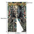 thumbnail image 3 of Cortina de puerta semiopaca con patrón de patchwork de dos piezas Megadeth, cortinas opacas decorativas para dormitorio, sala de estar, decoración de habitación de niños, 34 x 56 pulgadas, tamaño, 3 of 7