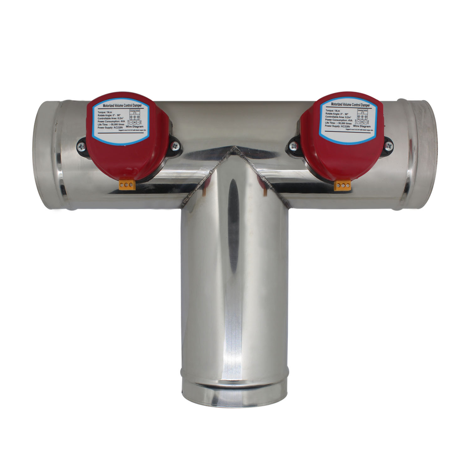 DC24V ventilation stainless steel motorized register motorized valve