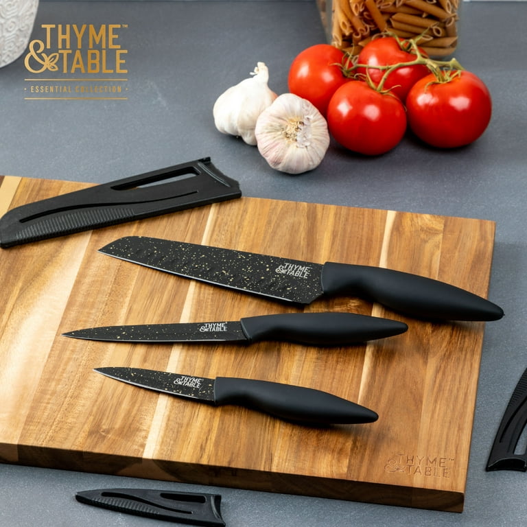 Thyme & Table 15-Piece Knife Block Set - Walmart.com