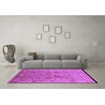 thumbnail image 3 of Ahgly Company Indoor Round Oriental Purple Traditional Area Rugs, 5' Round, 3 of 4