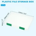 thumbnail image 2 of Uxcell Clear A4 File Portable Project Case with Buckle Plastic Storage Box for 8.5" x 11" Letter Paper Scrapbook Paper Storage Boxes, 6Pcs, 12.4"x9.8"x1.2", Dark Green, 2 of 6