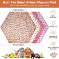 thumbnail image 2 of Waterproof Guinea Pig Playpen Pad - Reusable Hexagon Mat for Small Animals - Washable Dog Playpen Liner - Rabbit Playpen Cage Pee Pad - Paw Design, 2 of 4