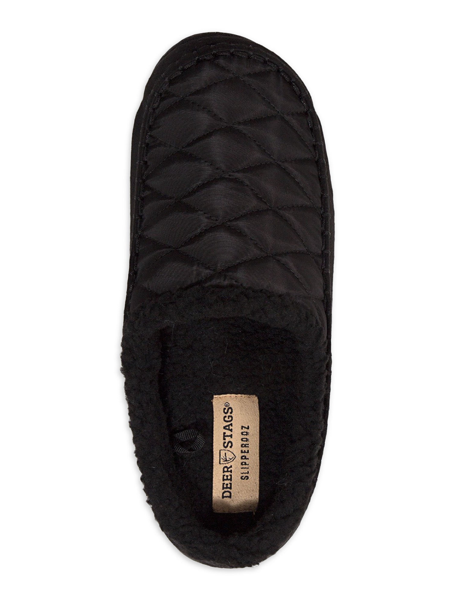 DEER STAGS Mens Navy Quilted Comfort Slipperooz Round Toe 