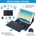 thumbnail image 4 of Keyboard Case for iPad 6th Generation(2018)  iPad 5th Gen(2017)  iPad Air 2  iPad Air  iPad Pro 9.7  Detachable Bluetooth Keyboard with Pencil Holder  Black, 4 of 6