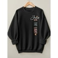 thumbnail image 3 of Women Christian Sweatshirt Jesus is the Light Graphic Shirt Casual Crew Neck Top, 3 of 7