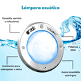 thumbnail image 2 of 1 Lámpara LED Sumergible Para Alberca de nicho o sobreponer ADS SPA 50W 16CM Azul Con Transformador, 2 of 5