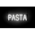 thumbnail image 1 of SpellBrite PASTA LED Sign for Business. 21.2" x 6.3" White PASTA Sign Has Neon Sign Look With Energy Efficient LED Light Source. Visible from 500+ Feet, 8 Animation Settings., 1 of 4