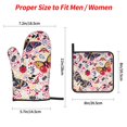 thumbnail image 3 of LAKIMCT Insect Butterfly Bug Oven Mitts and Pot Holders Sets Non-Slip Potholders Heat Resistant Oven Gloves for Kitchen Baking Cooking BBQ, 4-Piece Set, 3 of 9