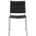 thumbnail image 3 of SAFAVIEH Wesson Woven Dining Chair, Black/Silver, Set of 2 (17 in. W x 20.5 in. D x 33.8 in. H), 3 of 7