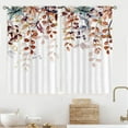thumbnail image 5 of Short Tier Curtains for Kitchen Bathroom, Retro Multi-Colored Leaves Cafe Curtains, Polyester Soft Airy Kitchen Sink Curtains with Kitchen Bathroom Window Curtains, 39" x 27.5", 2 Panels, 5 of 6