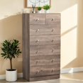 thumbnail image 2 of GZXS Dresser with 7 Drawers for Bedroom, 51.5"H Chest of Drawers, Closet Storage Organizer for Hallway, Entryway, Easy Assembly, Gray, 2 of 10