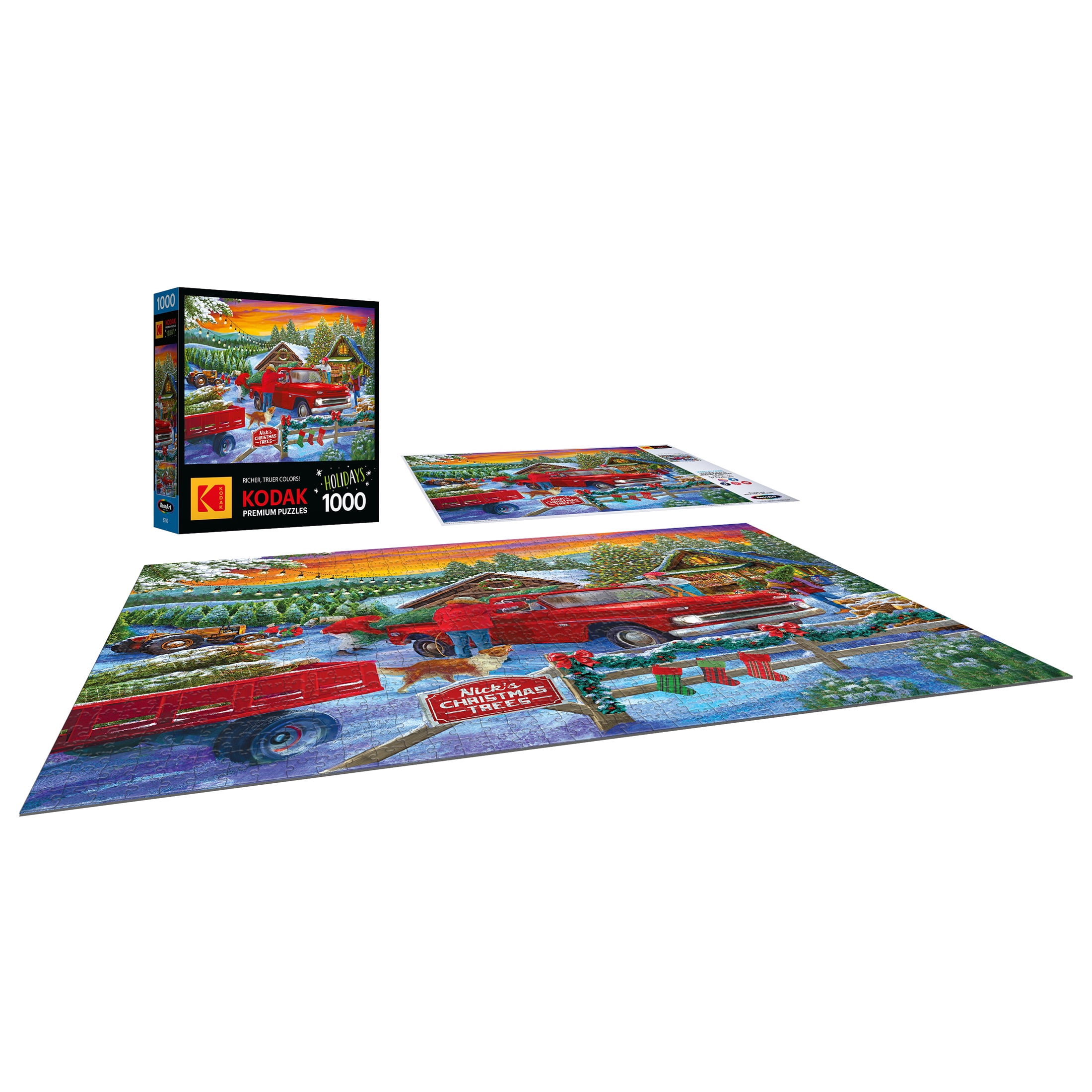 RoseArt Kodak 1000-Piece Nick's Christmas Trees Adult Interlocking Jigsaw Puzzle