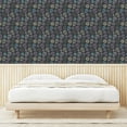 thumbnail image 3 of Ambesonne, Modern Damask Peel & Stick Wallpaper for Home, Contemporary Skulls, 13"x36", Charcoal Grey Pale Lilac, 3 of 5