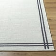 thumbnail image 3 of BoutiqueRugs Nimue Boho Hand Woven Wool Natural Fiber Area Rug - Farmhouse Bordered Solid Color Carpet for Living Room, Bedroom -White, Gray - 8' x 10' (8x10), 3 of 6