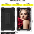 thumbnail image 7 of Kebiory for Samsung Galaxy Tab A9 Tablet Case,Heavy Duty Kids Shockproof Hybrid with Kickstand Protective Case for Samsung Galaxy Tab A9 8.7 Inch 2024 (Model:SM-X110/X115/X117)(Black/Black), 7 of 7