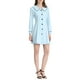 thumbnail image 1 of INSPIRE CHIC Vestido de Camisa con Cuello Peter Pan y Ribete en Contraste para Mujer Azul XS, 1 of 5