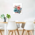 thumbnail image 2 of Colorful Floral Print Canvas Wall Art Farmhouse Flowers Painting Wall Art Country Plant Wall Art Decoration Framed for Bedroom Living Room Kitchen Office Home Decor Ready to Hang 16"x20", 2 of 5