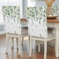 thumbnail image 2 of Summer Botanical Chair Covers Set of 2 Watercolor Eucalyptus Leaves Farmhouse Chair Back Covers Stretch Removable Washable Slipcovers Protector for Dining Room Kitchen Party Decor, 2 of 9