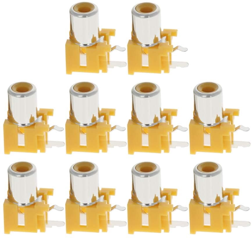2 Prese AV Concentriche A 4 RCA Femmina, Connettore Jack A 6 Pin Per Montaggio Su PCB - Uxcell