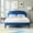 Dark Blue, variant on XgoodX Upholstered Bed Frame Twin Platform with Headboard Footboard Wooden Slat-Dark Blue