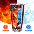 thumbnail image 5 of KLL USA Flag Cross Print 40oz Stainless Steel Insulated Car Cup with Spillproof Lid - Keep Your Drink Hot or Cold on the Go-Without Straw, 5 of 8