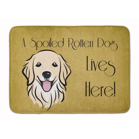 Golden Retriever Spoiled Dog Lives Here Machine Washable Memory Foam Mat