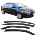 thumbnail image 2 of Ikon Motorsports Compatible with 09-13 Kia Forte Sedan MU Style Acrylic Window Vent Visor Deflector Rain Guard 4Pc Set Outside Mount  2009 2010 2011 2012 2013, 2 of 9