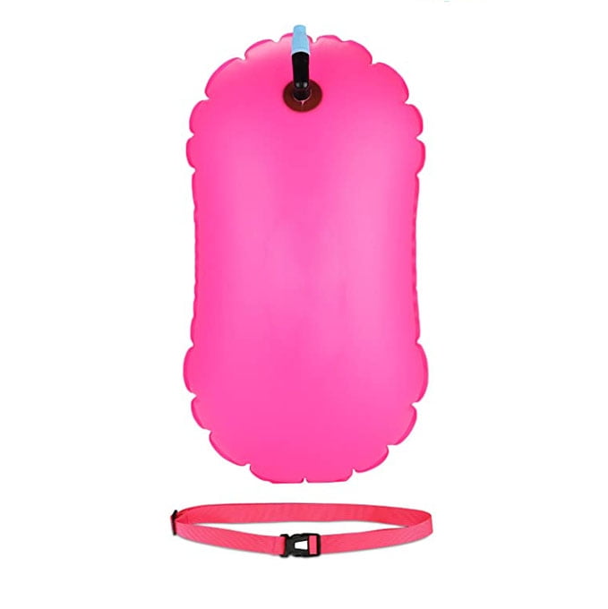 BIGUY Swim Buoy Float, Swimming Bubble Safety Float with Adjustable Waist Belt for Open Water