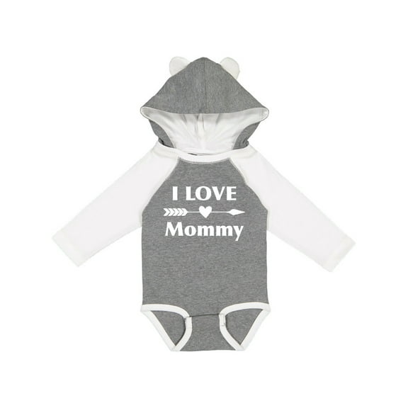 Inktastic I Love Mommy Boys or Girls Long Sleeve Baby Bodysuit