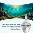 thumbnail image 6 of Vos Full Face Snorkel Mask for Kids and Adults | 180°Panoramic View/Anti-Fog/Anti-Leak Scuba mask with Camera Mount | Snorkeling Gear for Adults, Bermuda White, Large & Extra Large, 6 of 9