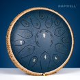 thumbnail image 2 of Tambor HOPWELL de acero, 15 notas, 30 cm, con libro de música, azul marino, 2 of 6