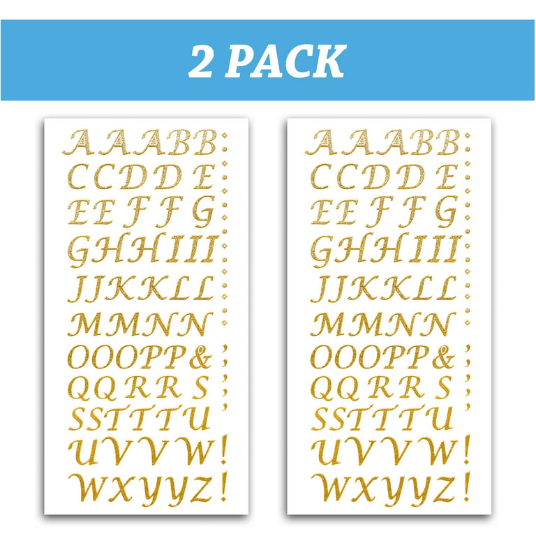 Peel and Stick Glitter Alphabet Letter Stickers for Grad Cap - Assorted  Colors