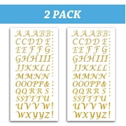 Tassel Toppers Peel and Stick Glitter Alphabet Letter Stickers for Grad Cap Assorted Colors