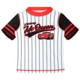 thumbnail image 2 of Disney Cars Lightning McQueen Raglan Rash Guard and Swim Trunks UPF 50+ Outfit Set Toddler to Little Kid, 2 of 5