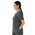 thumbnail image 3 of ave. Lex Women's Three Pocket V-Neck Tunic Scrub Top in Charcoal, S, 3 of 6