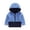 Blue, variant on Toddler Boy's Cute Jackets Hooded Zip Up Color Block Fleece For Autumn And Winter Thickened Elastic Coat Kids Outerwear Size 12-18 Months