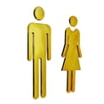 thumbnail image 1 of HOMBRES Y MUJERES Inodoro/Retrete/Baño/Baño/WC Letrero para puerta indicadora adhesiva Zulema Placa WC Singae, 1 of 7
