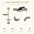 thumbnail image 4 of PawHut Cat Wall Shelf w/ Scratching Post, Play Balls, Platforms, Hammock, 4 of 9