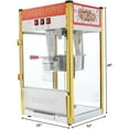 thumbnail image 6 of ROVSUN Bar Style Popcorn Machine w/ 8 Ounce Kettle for Home Movie Theater, Red, 6 of 9