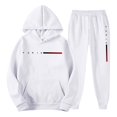 thumbnail image 4 of JAJAHO Men's Hooded Sweatshirt Suit Set Casual Streetwear Sweatsuit With Pockets Daily Wear Long Sleeve Hoodies Ankle-Tied Sweatpants 2 Piece Tracksuits Versatile Outfit, 4 of 5