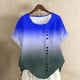 thumbnail image 2 of Vestidos Casuales Para Mujer, Blusas De Mujer De Moda Blusa informal de lino con botones y manga corta estampada para mujer, 2 of 4